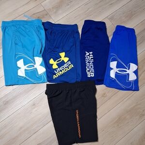 Under Armour Youth Boys Shorts Size Large 5 Pairs